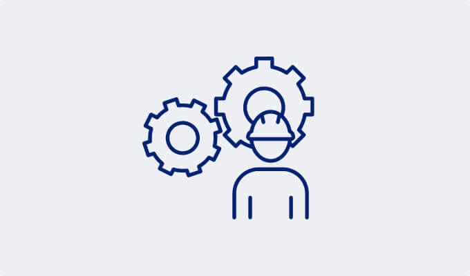 職人と技術を表したイラストアイコン