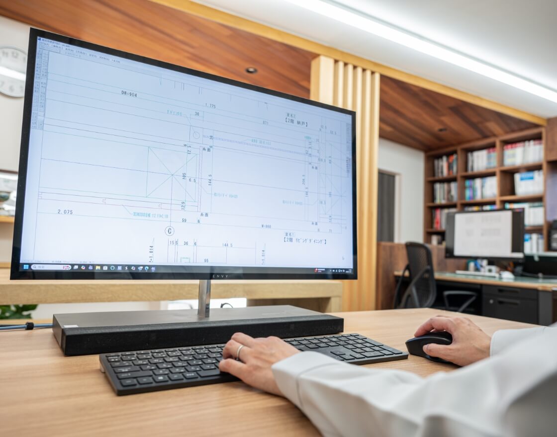 木工事専門の建設会社福南住建の製図業務イメージ